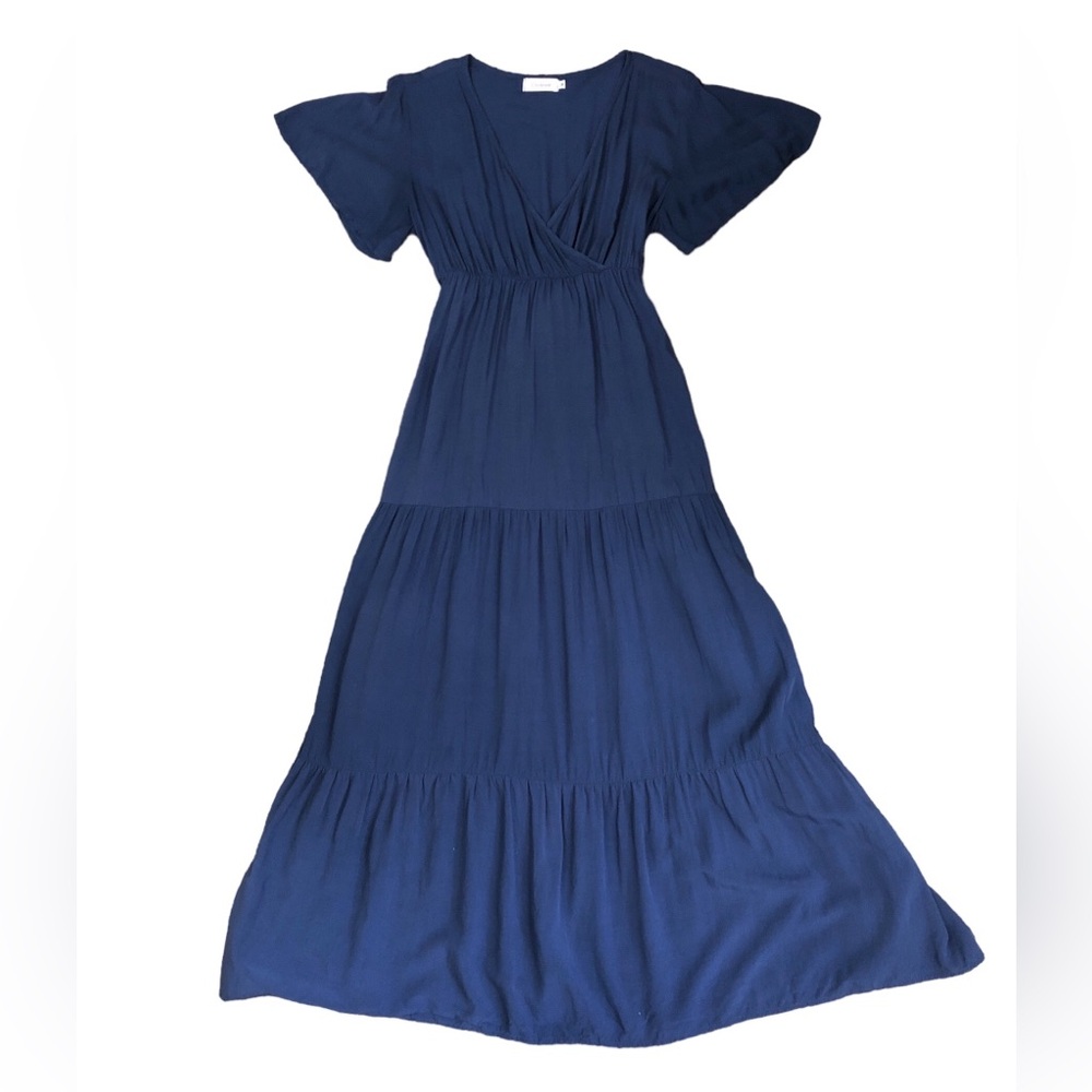 Elegant Deep Blue Maxi Dress - Picture 14 of 15